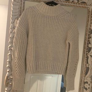 J. Crew Donegal Mock Neck Ivory Sweater